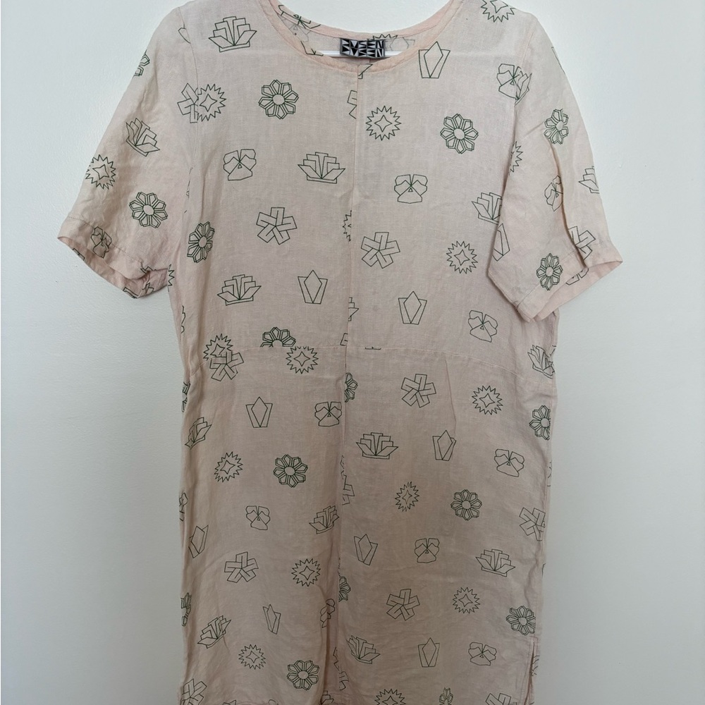 Patterned Linen Pink Dusen Dusen Dress! So Cute!